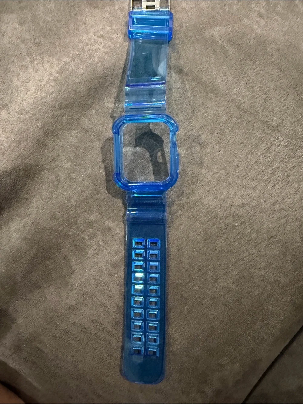 New Blue Smartwatch with Transparent Band 38-41 mm